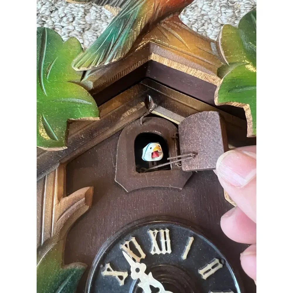E. Schmeckenbecher Black Forest Cuckoo Clock German For Parts / Repair AS IS